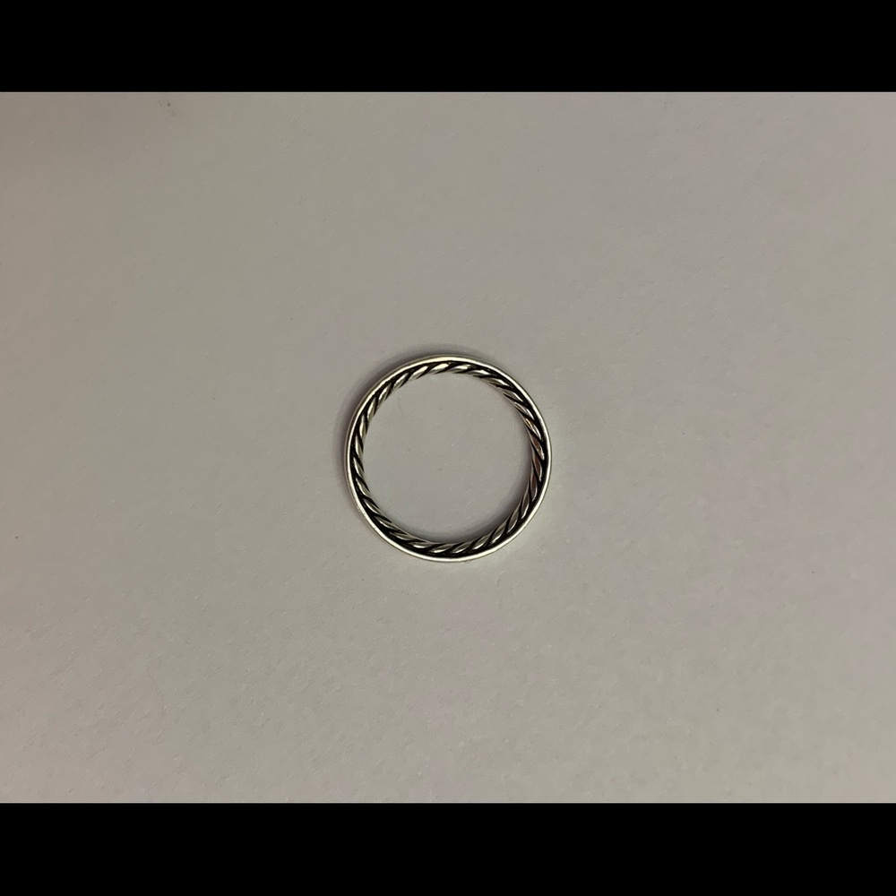 David Yurman 3mm narrow cable ring size 6